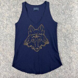 Zadig & Voltaire Cashmere Joss Top Size Small Rhinestone Navy Blue